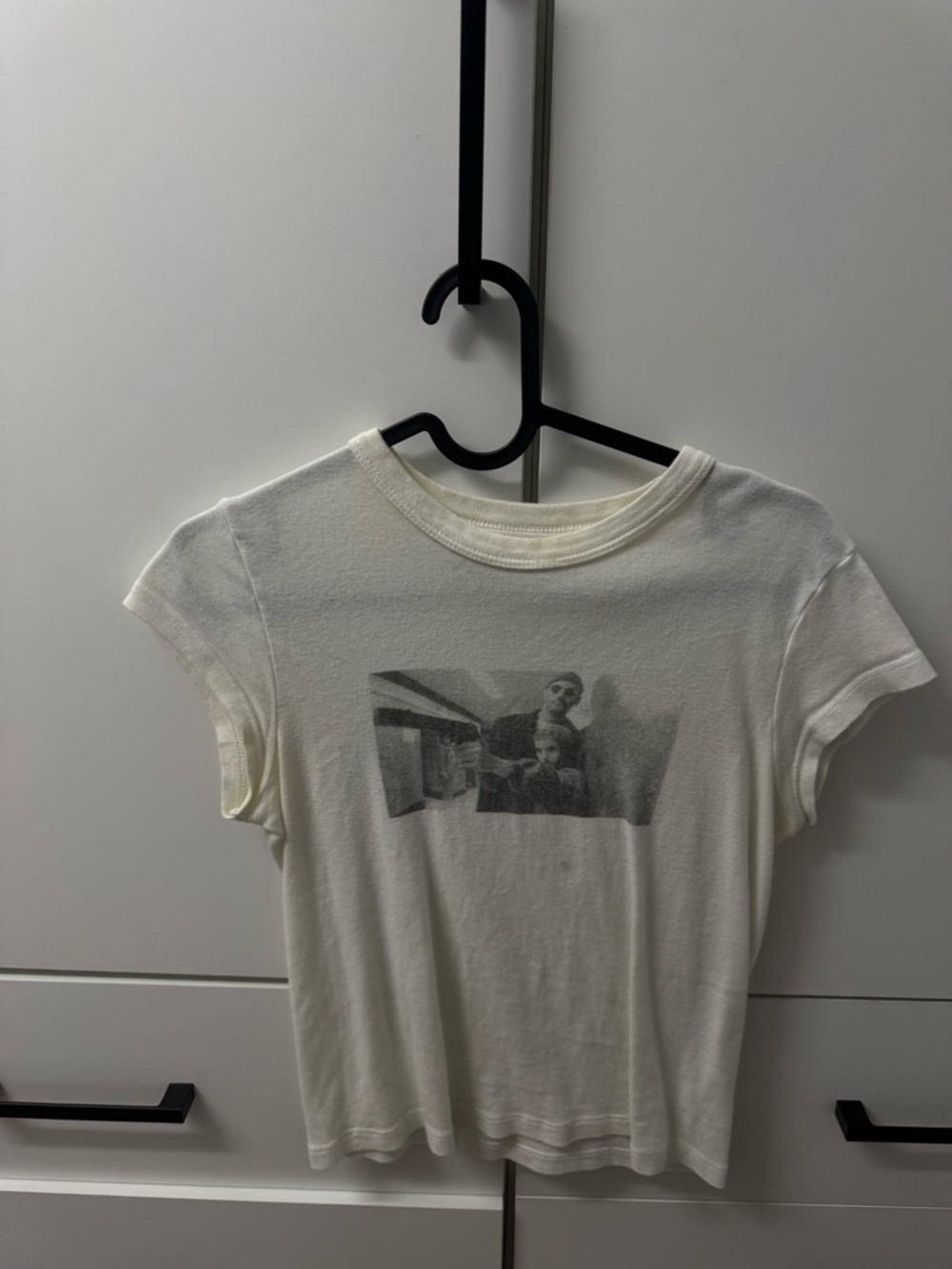 John Galt Brandy White Graphic Tee with Vintage Photo Print